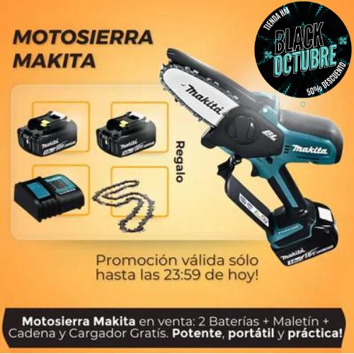 Motosierra Alemana MOTOCORTE Batería Recargable + Accesorios 50% OFF SOLO HOY HASTA 23:59!!!