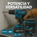 KIT TALADRO INALÁMBRICO y IMPACTO + 26 ACCESORIOS + 2 BATERIAS REGALO